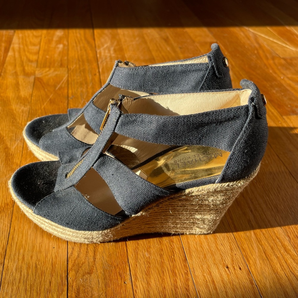 Michael Kors Navy Wedges size 7.5